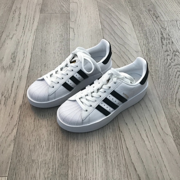 adidas superstar bold leather sneakers